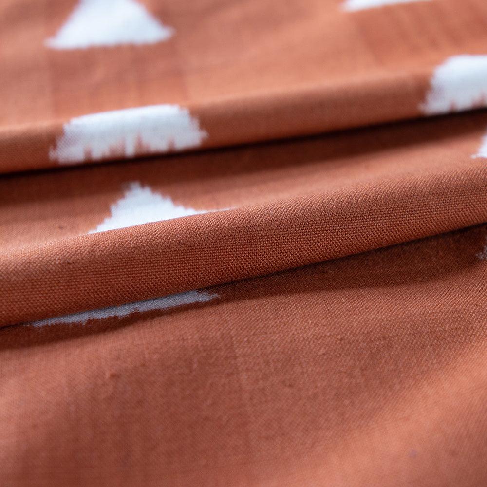 Upholstery Fabric Rust & White - Ikat Cotton 20x20 - Eyaas