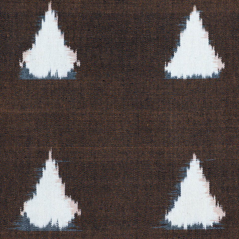Upholstery Fabric Dark Brown - Ikat 20x20 Cotton - Eyaas