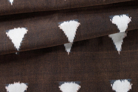 Upholstery Fabric Dark Brown - Ikat 20x20 Cotton - Eyaas