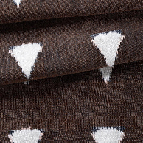 Upholstery Fabric Dark Brown - Ikat 20x20 Cotton - Eyaas