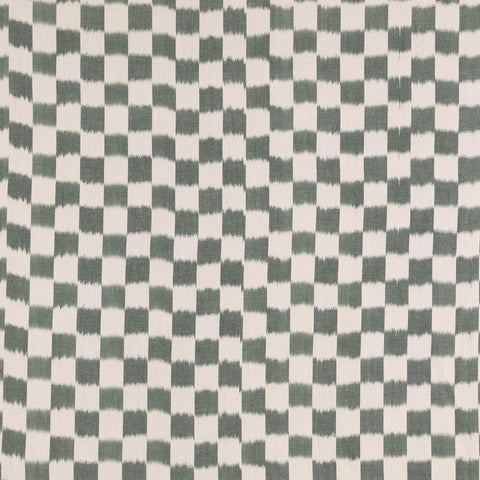 Upholstery Fabric Green & White - Double Ikat 20x20 - Eyaas