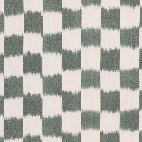 Upholstery Fabric Green & White - Double Ikat 20x20 - Eyaas