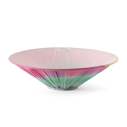 Pink Tie & Dye Cotton Lampshade – Pagoda Style - Eyaas