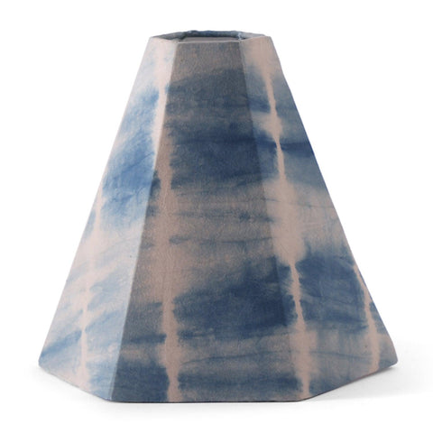 Blue Tie & Dye Cotton Lampshade, 9x9 - Eyaas