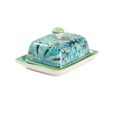 Hand Painted Ceramic Butter Dish - 7x5.5
