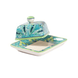 Hand Painted Ceramic Butter Dish - 7x5.5