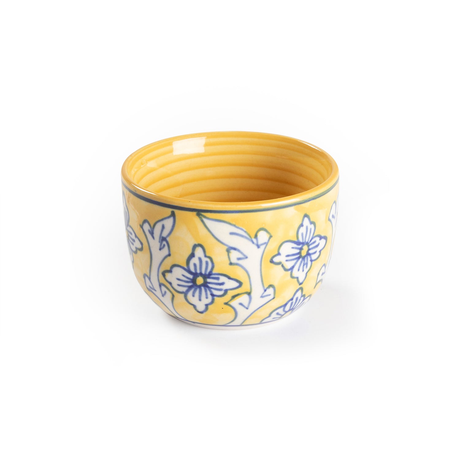 Handpainted Ceramic U Bowls 4x3 - Set of 2