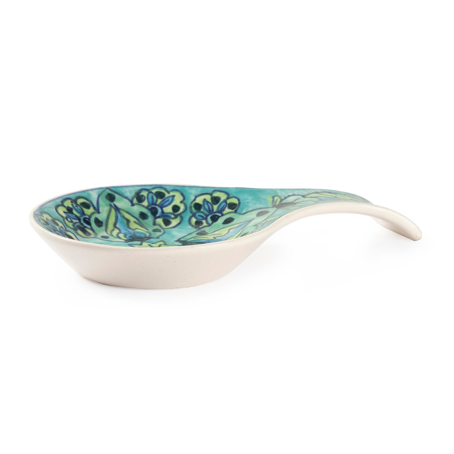 Hand Painted Ceramic Spoon Rests - 9x5.5