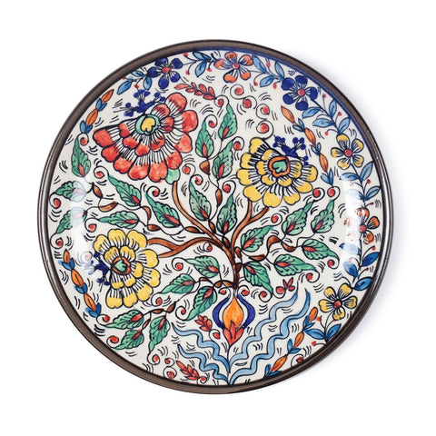 Khurja Ceramic Dnner Plate - 10 Inch, Spring Bloom - Eyaas