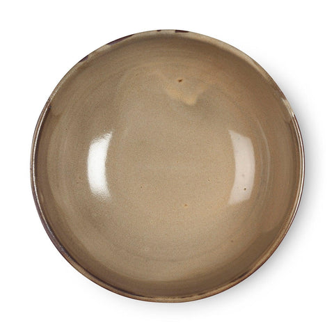 Glazed Terracotta Bowl - 8.5 Inch, Sand - Eyaas