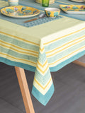 Hand Block Printed Cotton Table Cloth - 58x90
